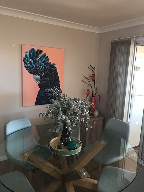 'Jarrah' The Red Tailed Black Cockatoo canvas print