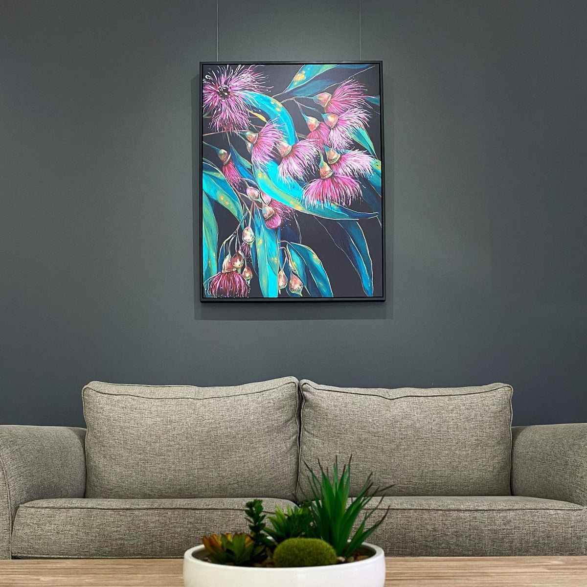 &#39;Candy Blossoms&#39; flowering gum canvas print