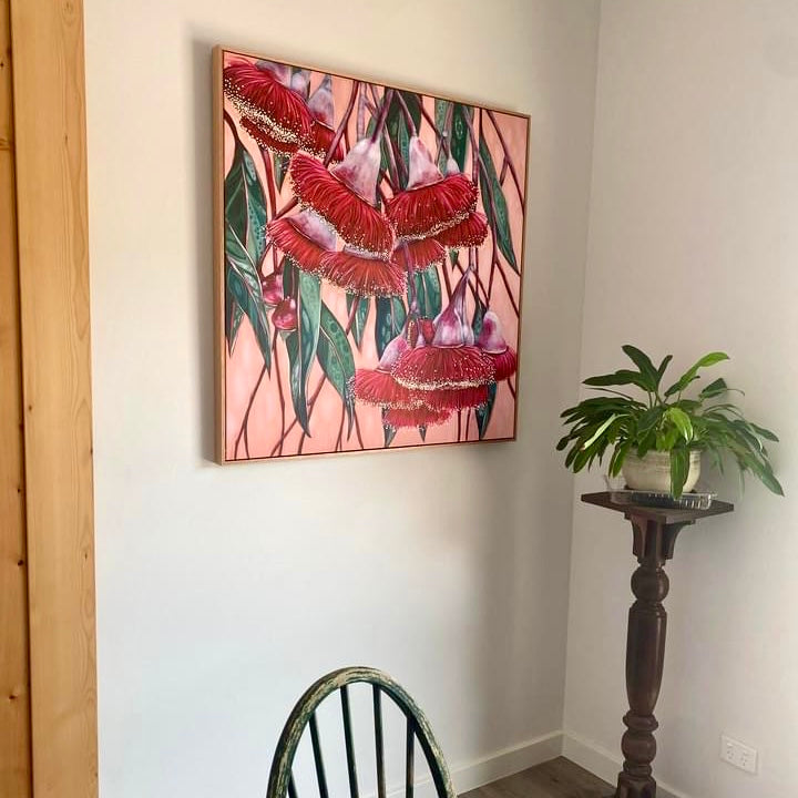 'Silver Princess' flowering gum canvas print