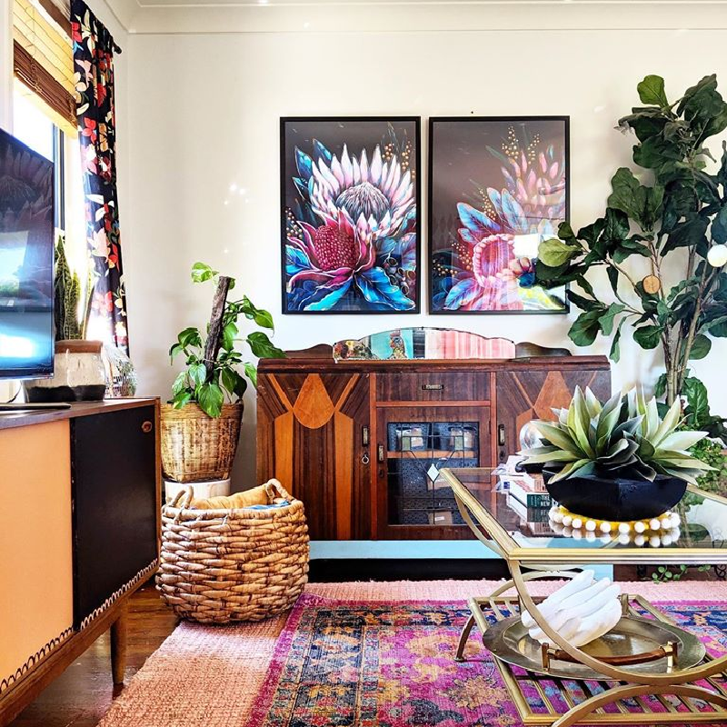 'In full bloom' Native floral print