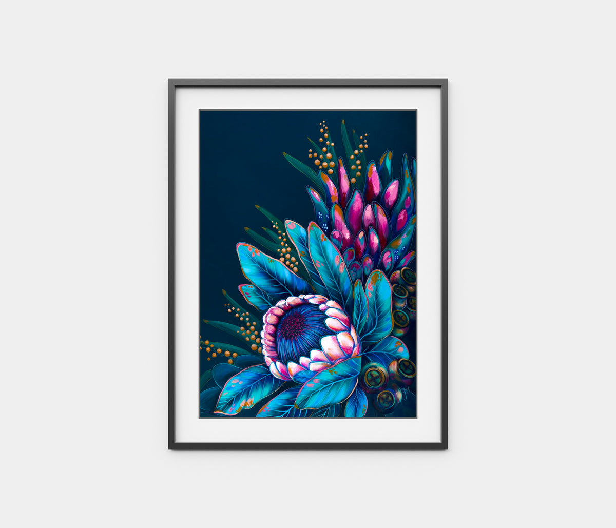 'Follow your Heart' Native floral print
