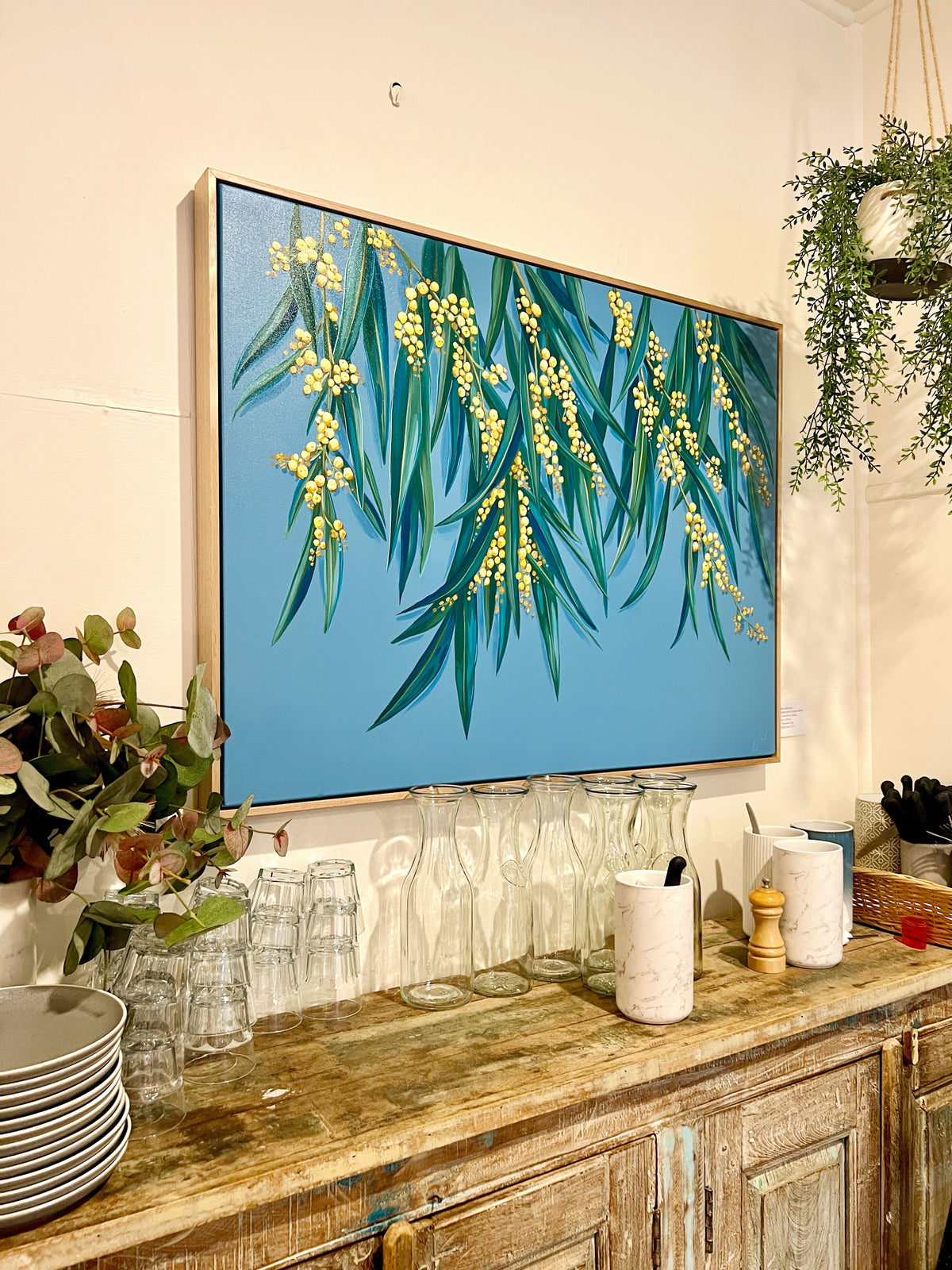 'Golden Hour' Wattle - Original framed artwork
