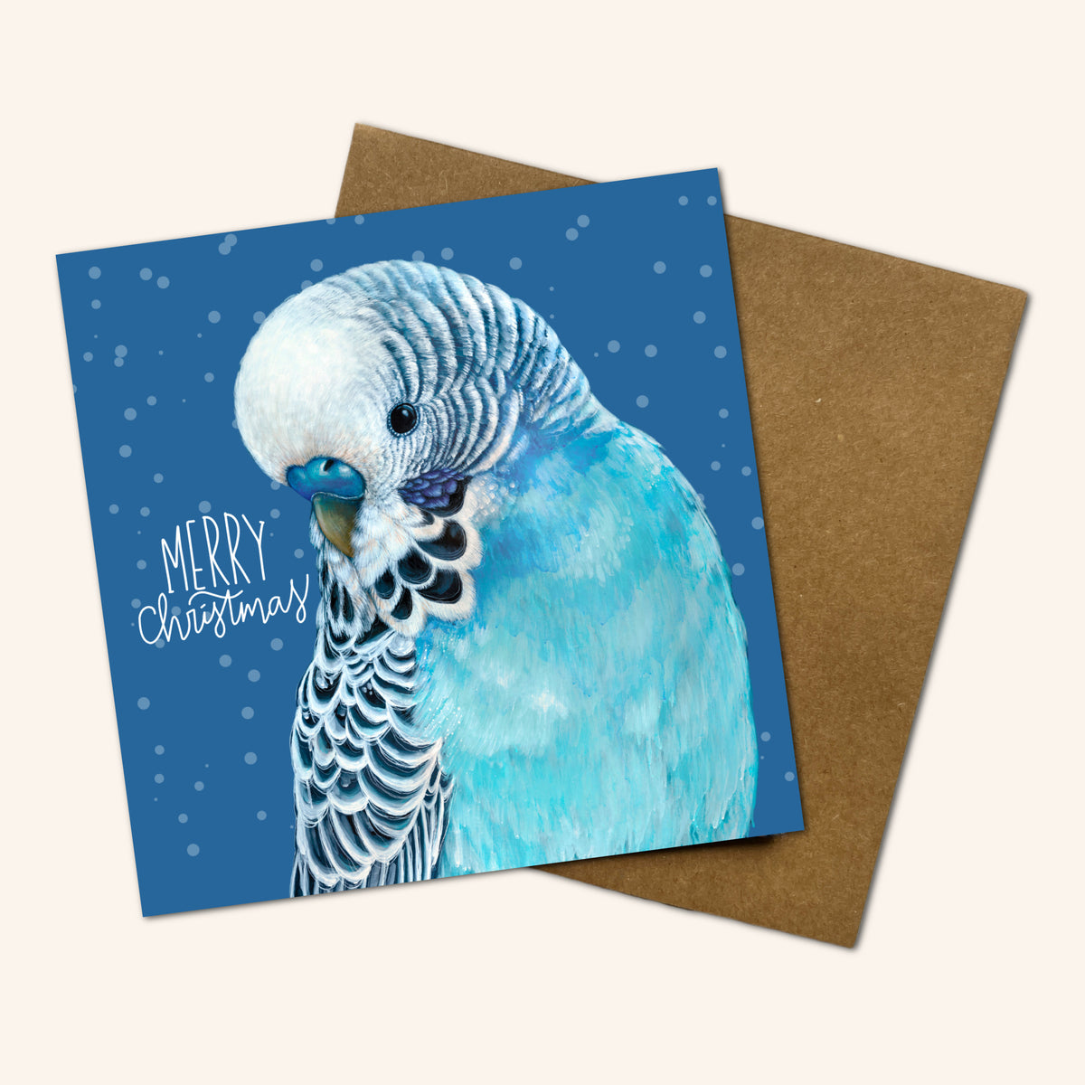 'Locky' The Budgie Christmas Card