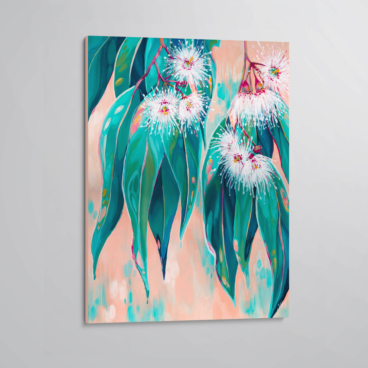 'Peachy' Flowering Gum canvas print