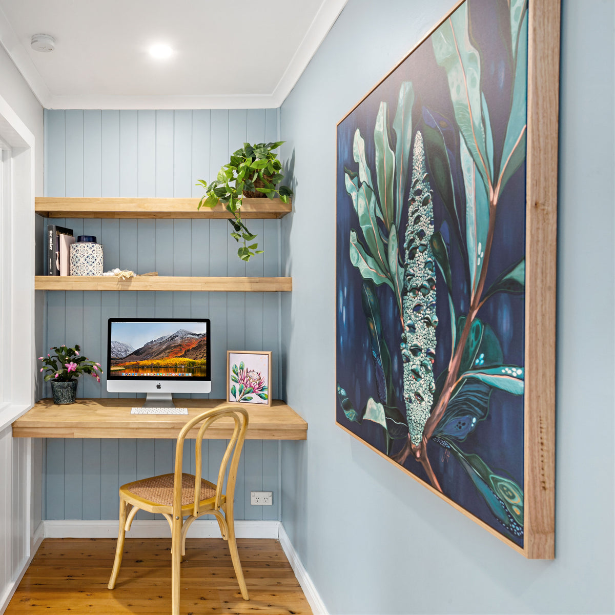'Midnight Banksia' canvas print