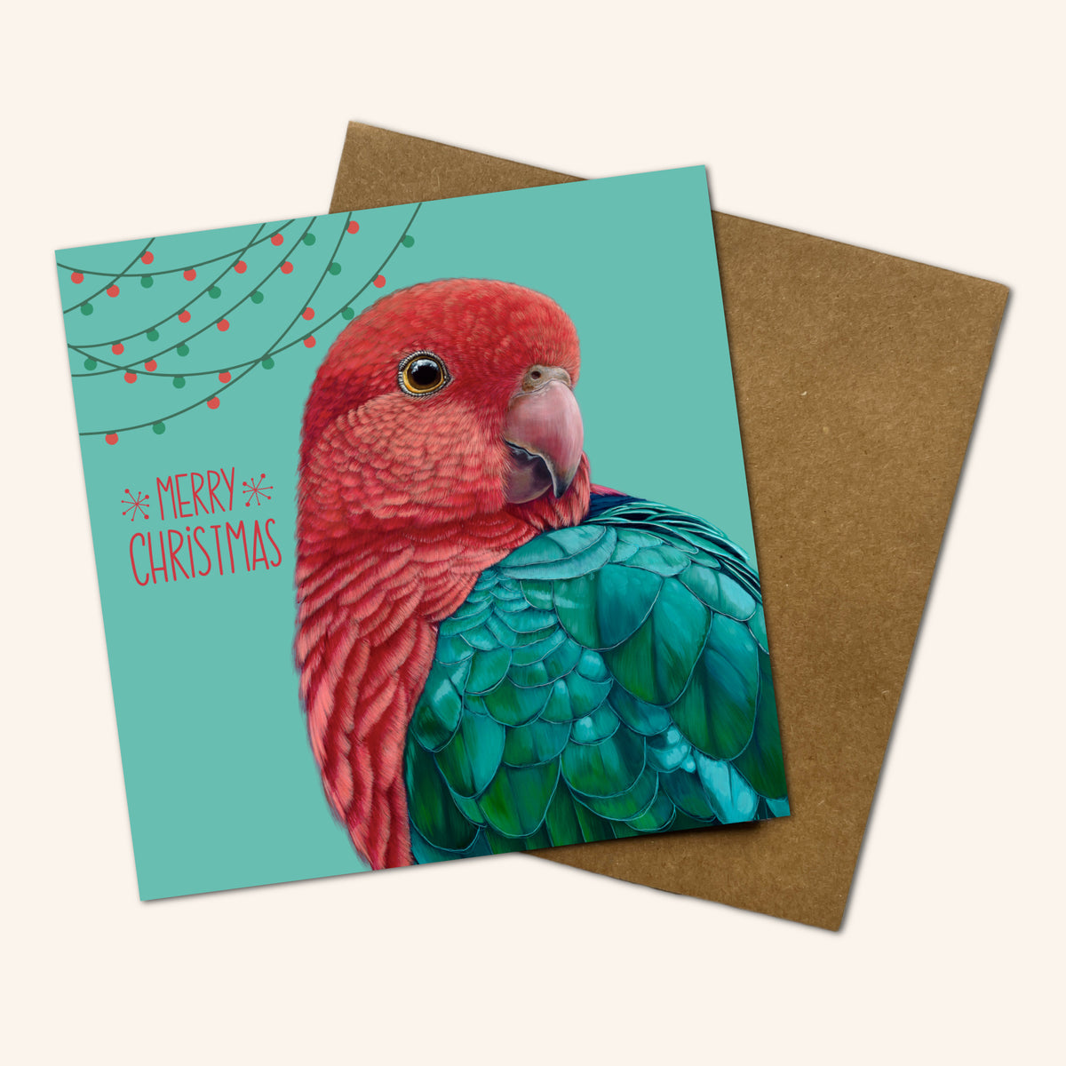 'Red' The King Parrot Christmas Card