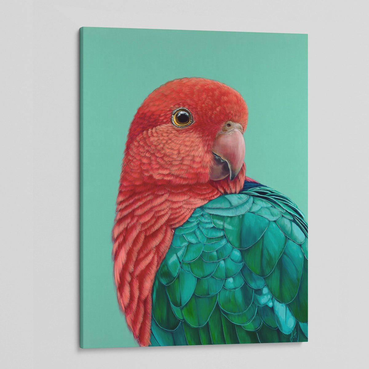 Red the King Parrot canvas print