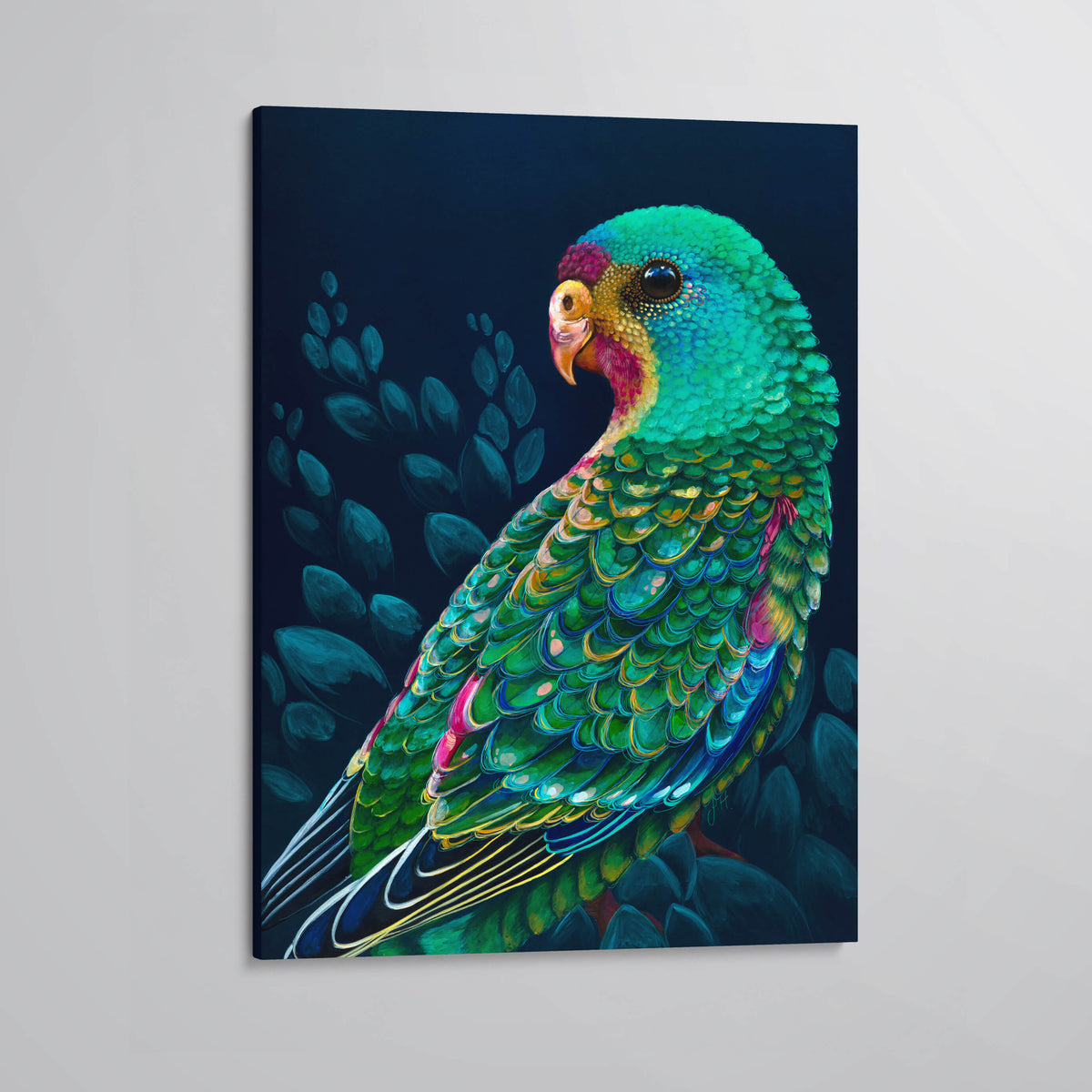 &#39;Swifty&#39; The Swift Parrot canvas print