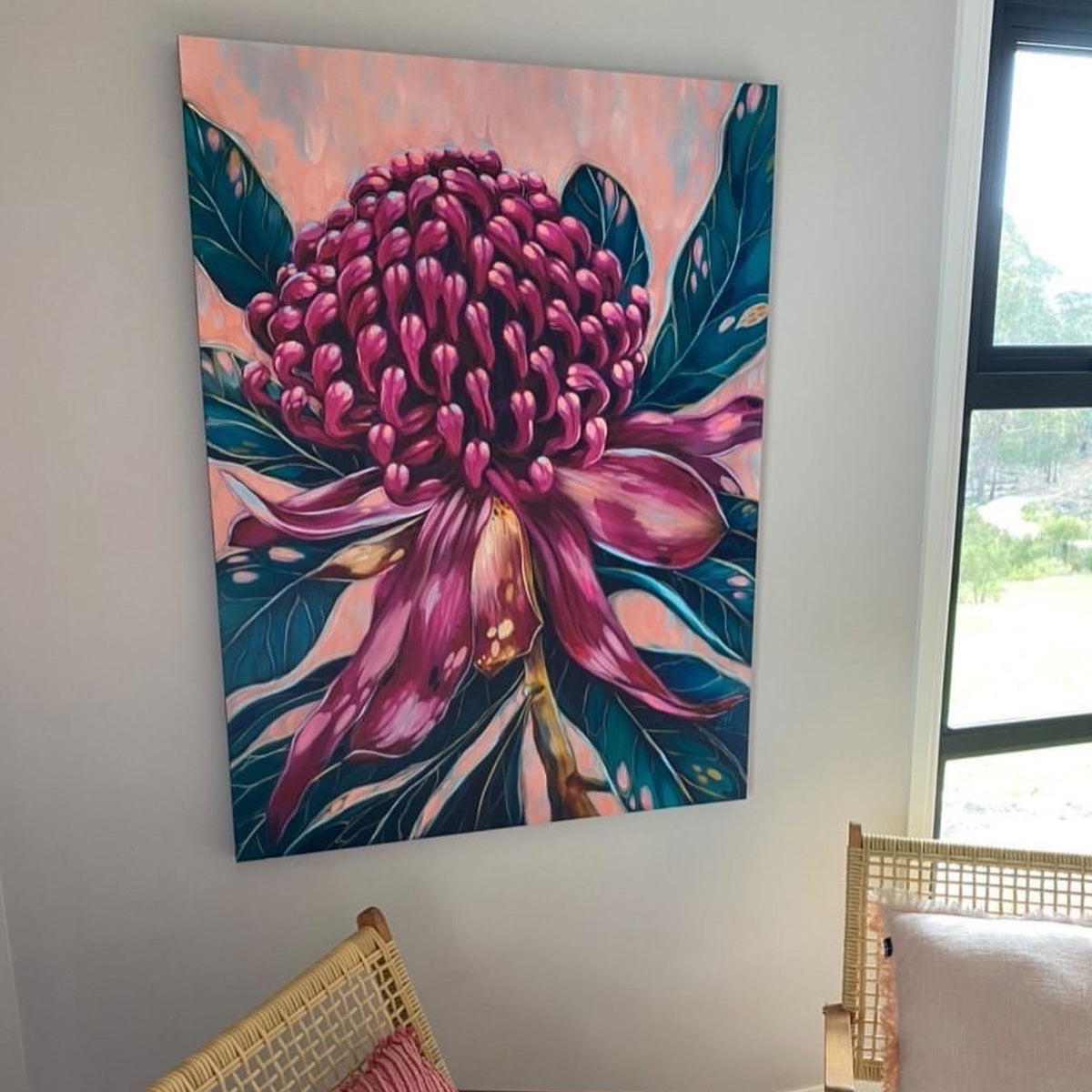 'Inner Beauty' - Waratah canvas print