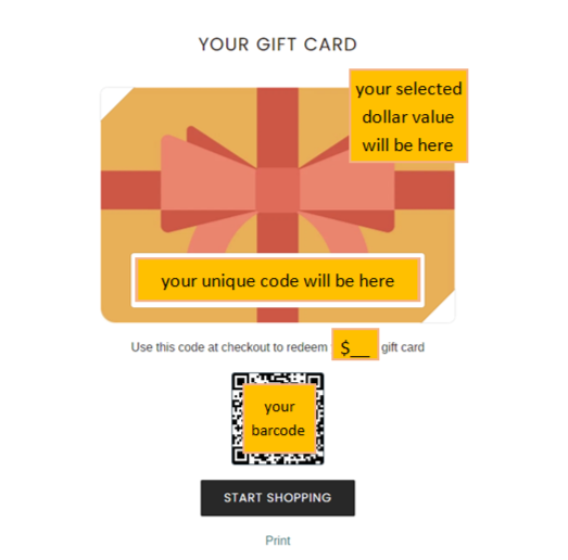 Virtual Gift Card