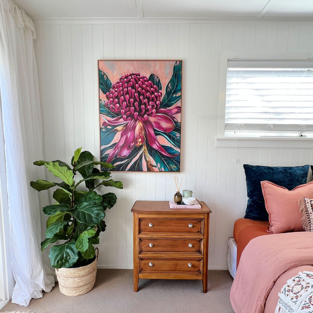 'Inner Beauty' - Waratah canvas print