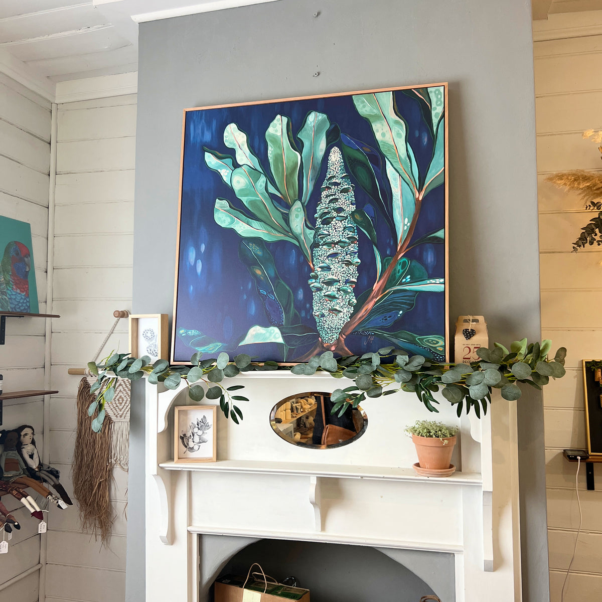 &#39;Midnight Banksia&#39; canvas print