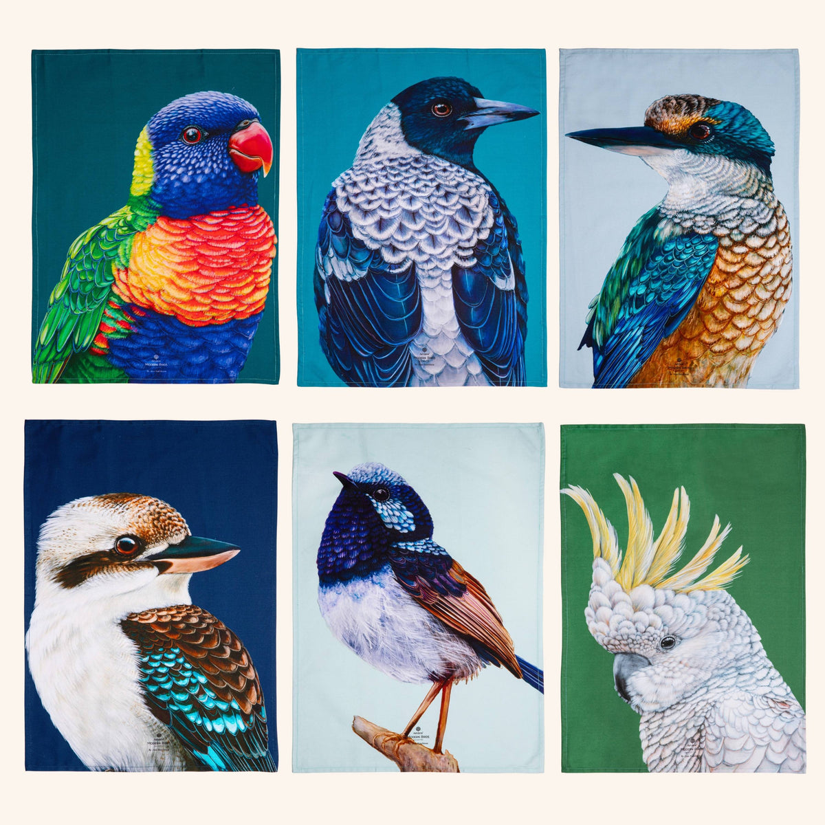 Ashdene Modern Birds Tea Towel PRE-ORDER