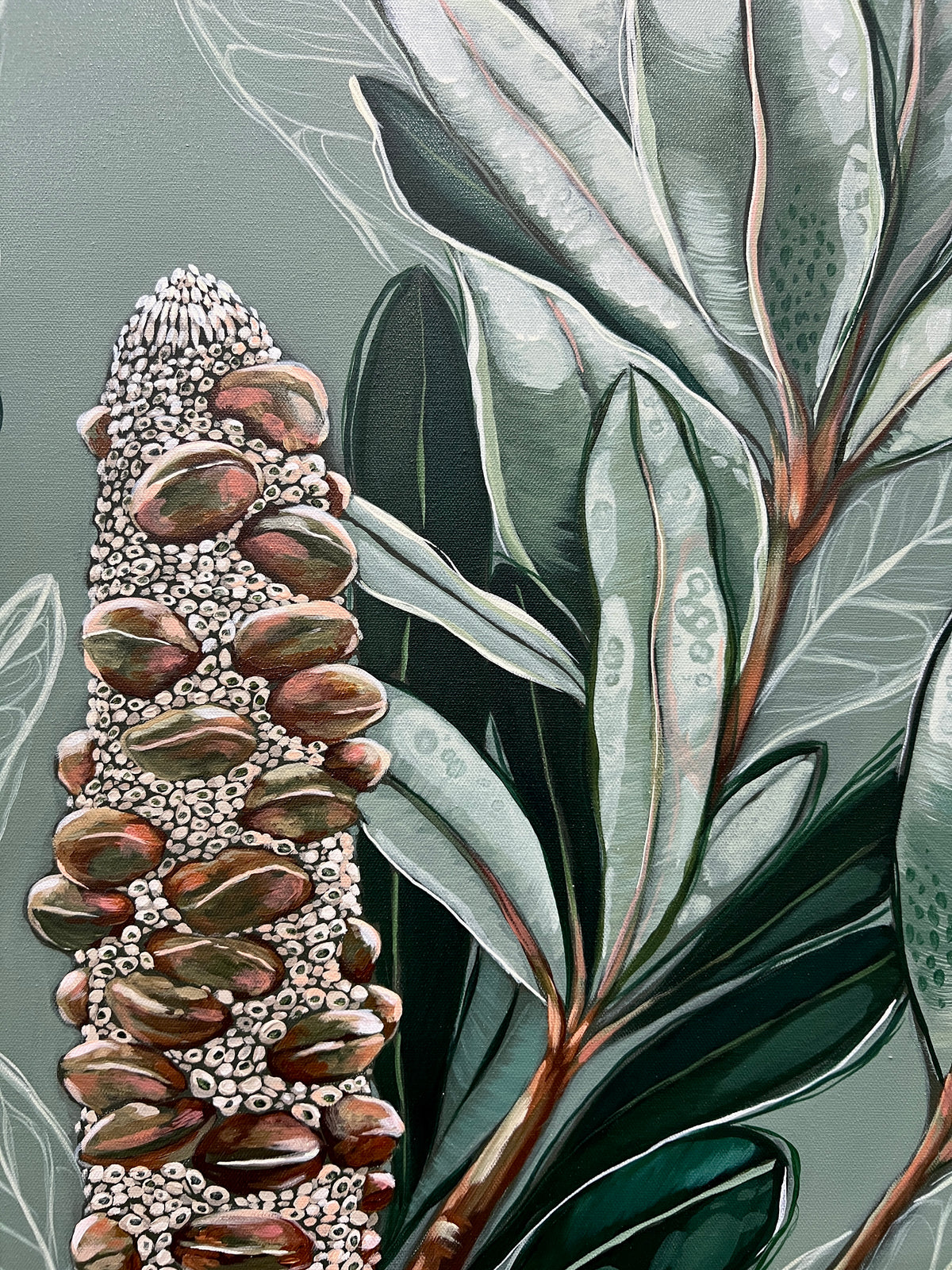 ‘Banksia Heart’ framed original artwork