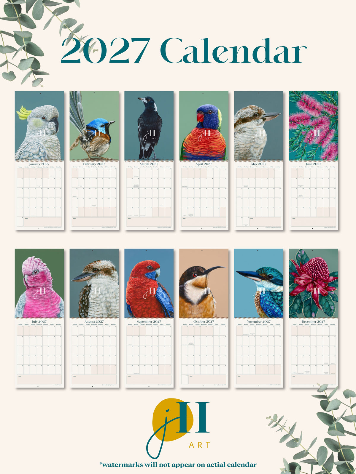 PRE-ORDER A3 size 2027 Premium Art Calendar (COMING SOON)