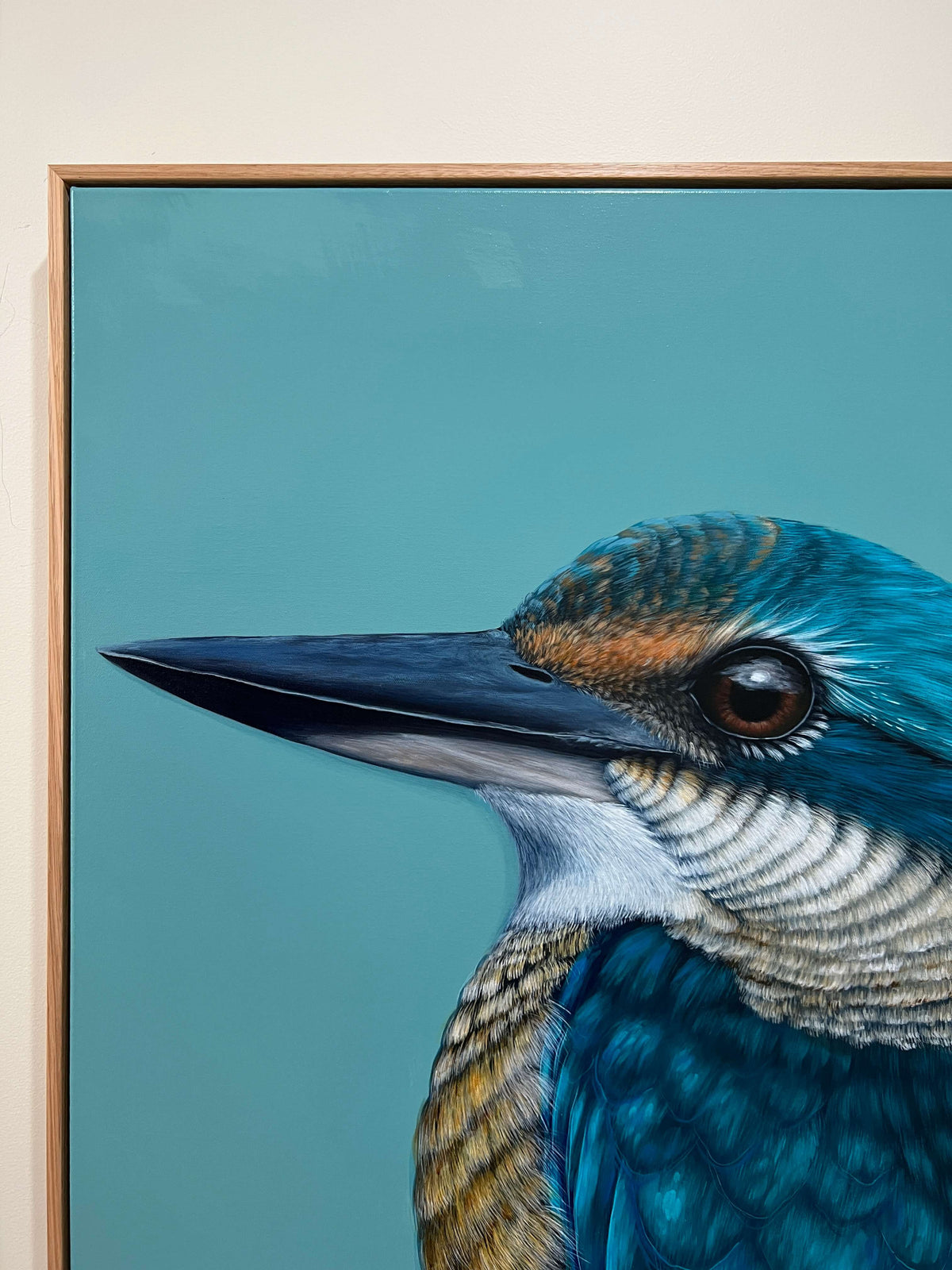 Iluka the Sacred Kingfisher Original framed artwork