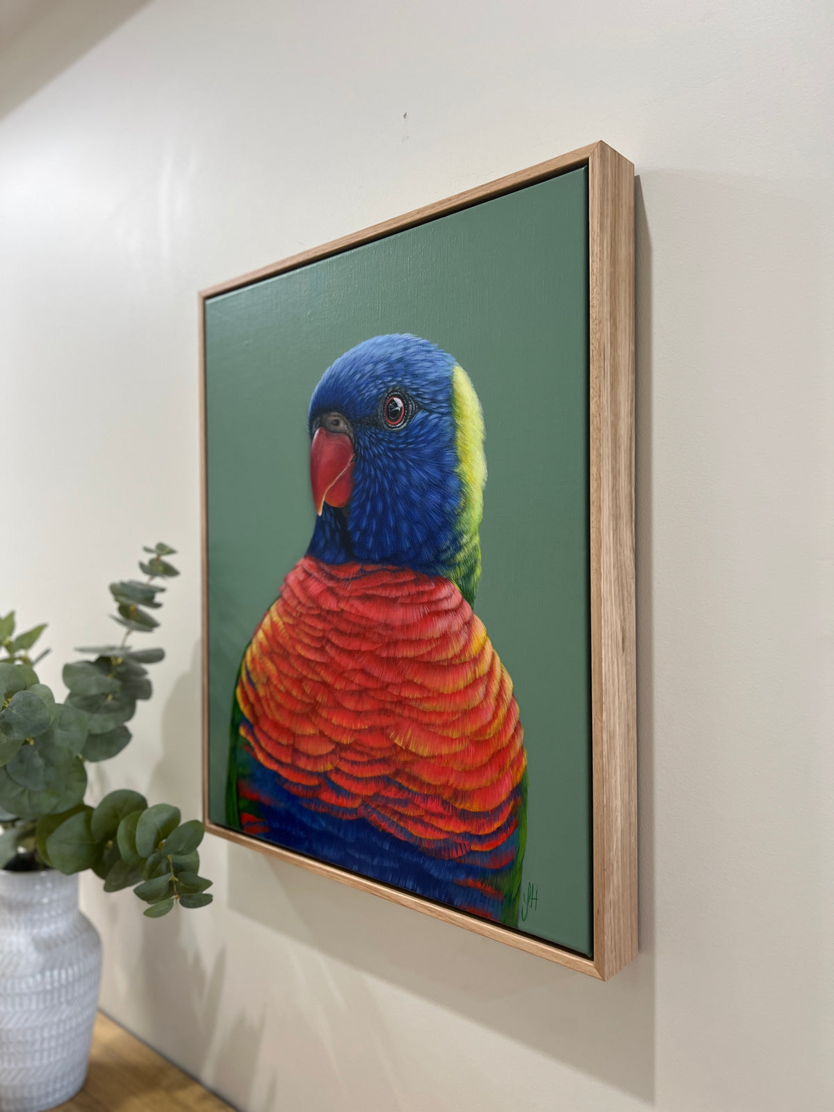 Beau the Rainbow Lorikeet original framed artwork