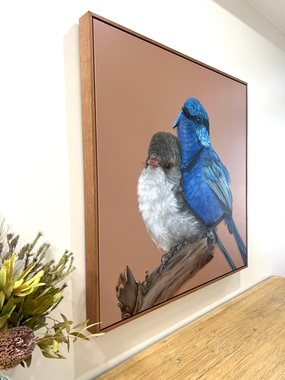 ‘Fred and Ginger’ Splendid Fairy-wren pair framed original artwork
