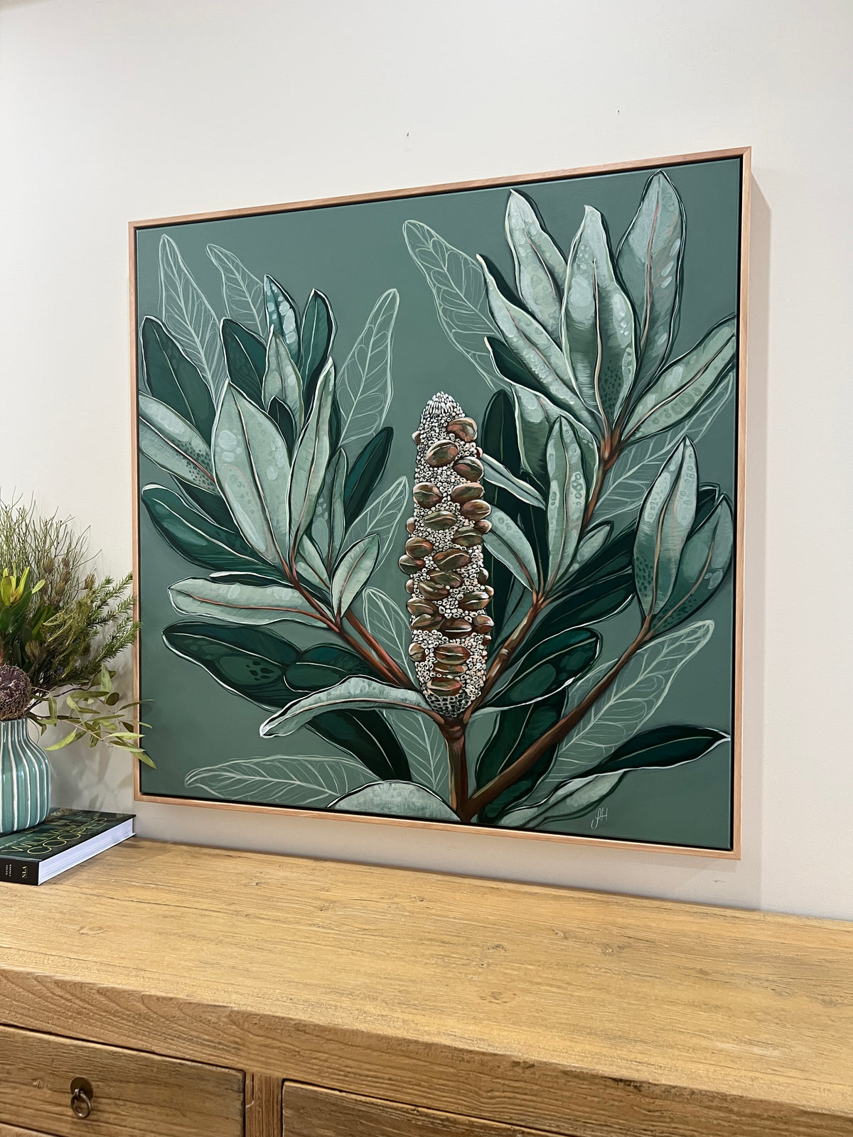 ‘Banksia Heart’ framed original artwork