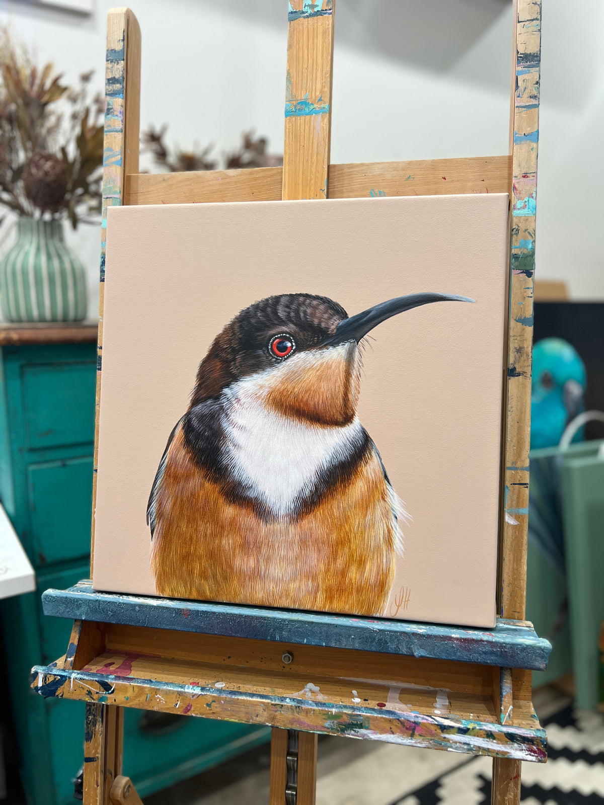 ‘Clay’ the Eastern Spinebill original framed artwork