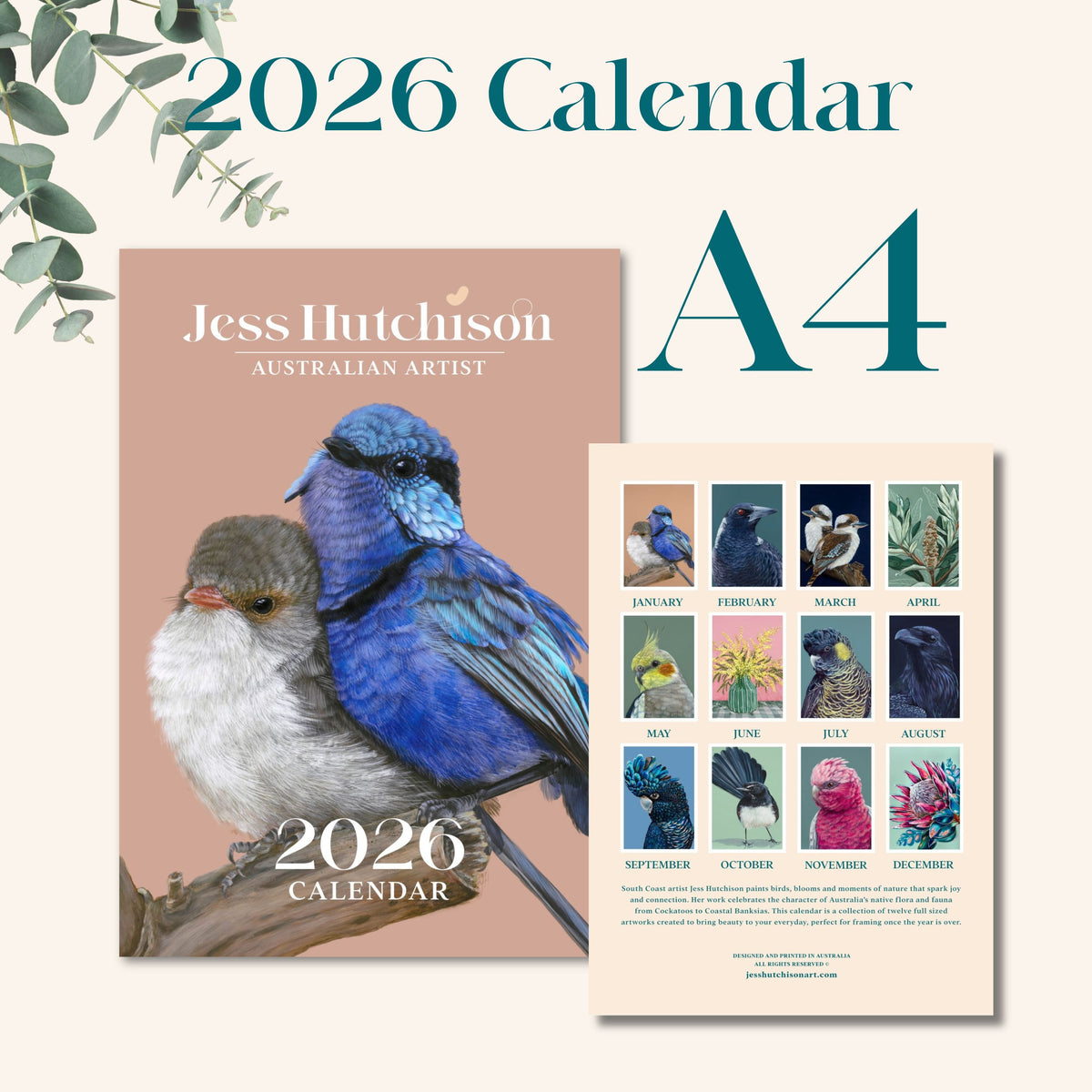 A4 size 2026 Premium Art Calendar PRE-ORDER (Shipped from 10th Dec)