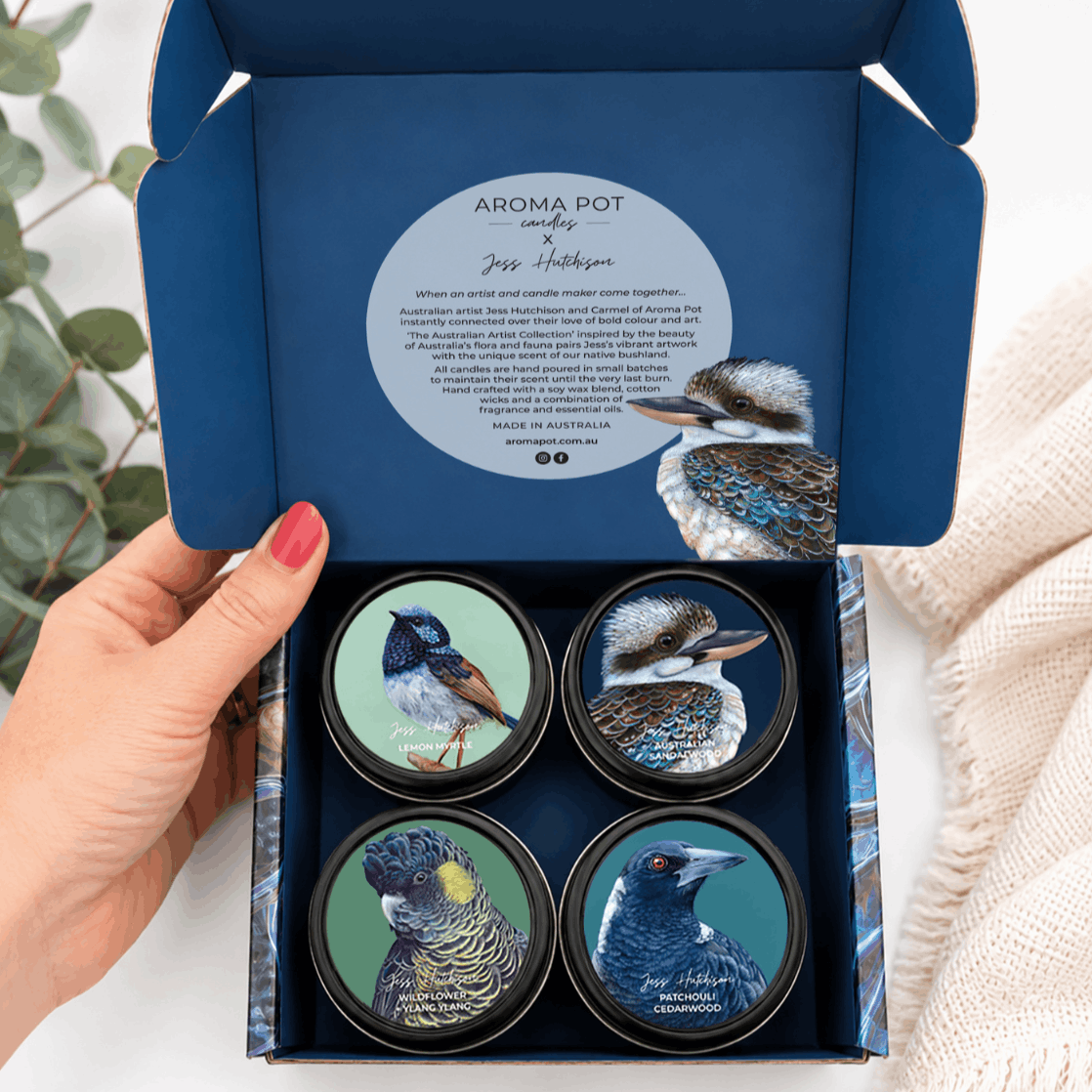 PRE-ORDER Aroma Pot mini 4 x candle gift pack - Birds