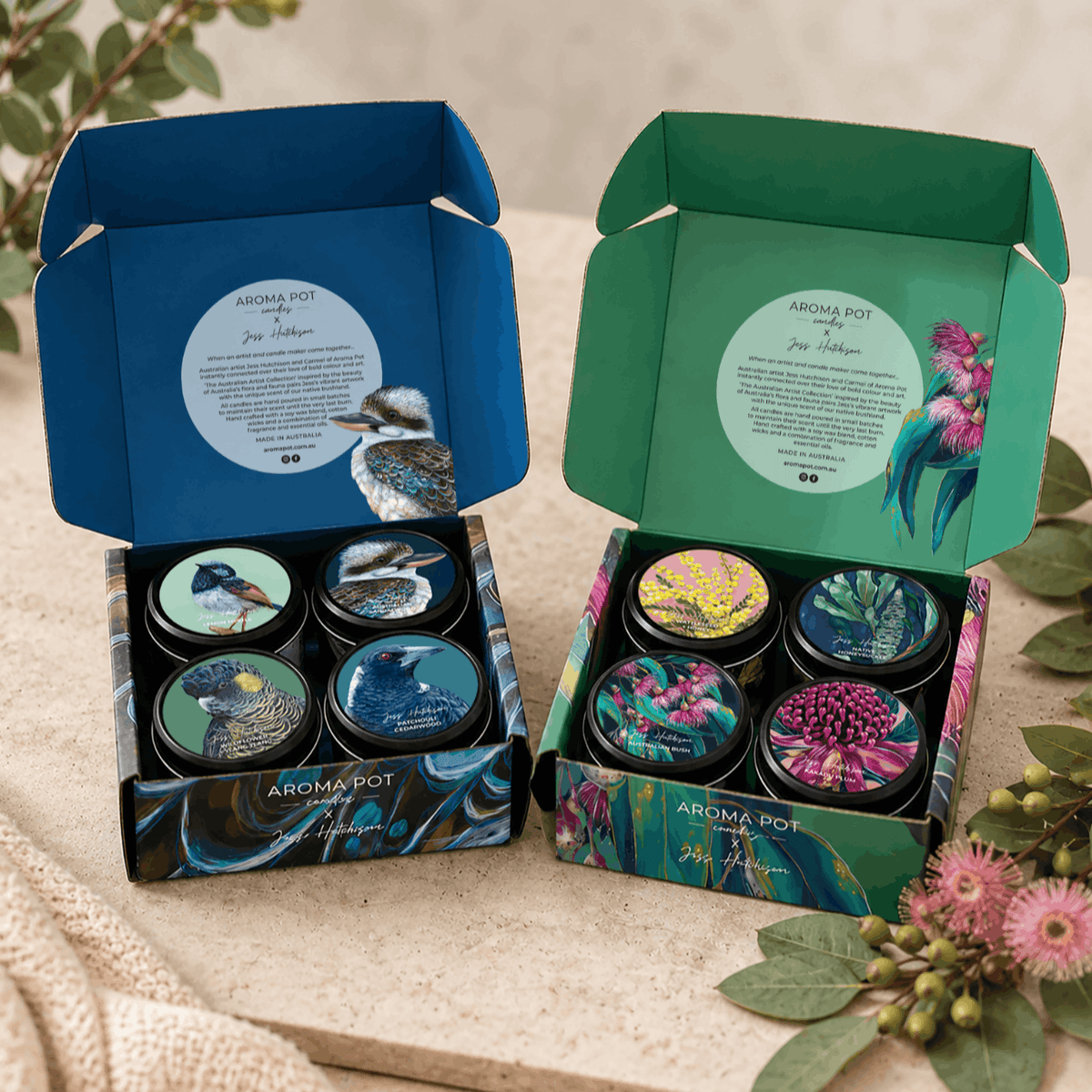 PRE-ORDER Aroma Pot mini 4 x candle gift pack - Floral