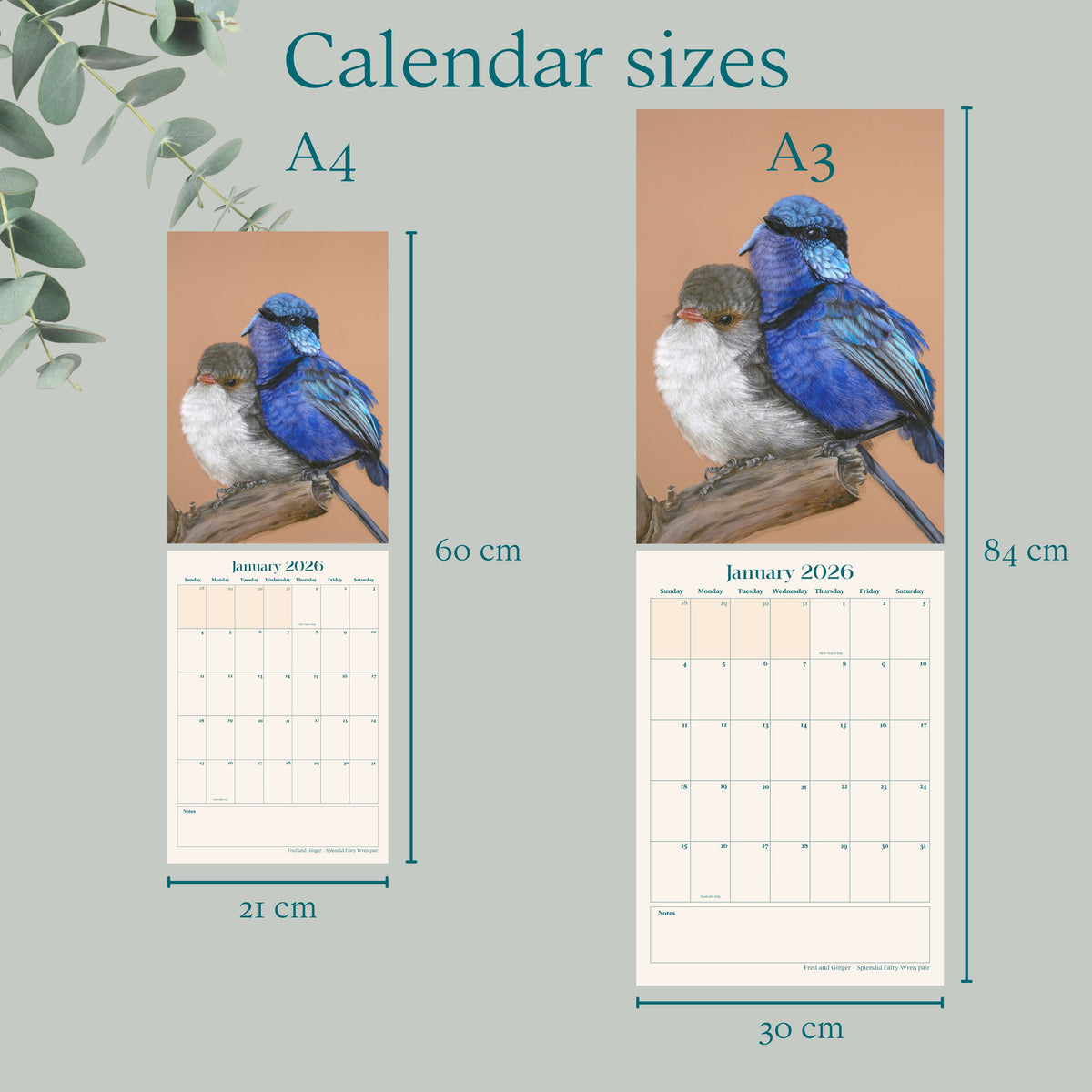 Gift Bundle: A4/A3 Calendar, Xmas card and mini print set PRE-ORDER