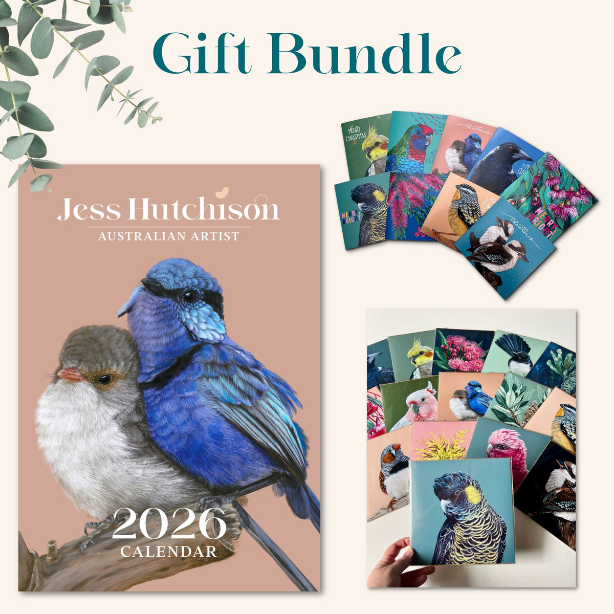 Gift Bundle: A4/A3 Calendar, Xmas card and mini print set PRE-ORDER