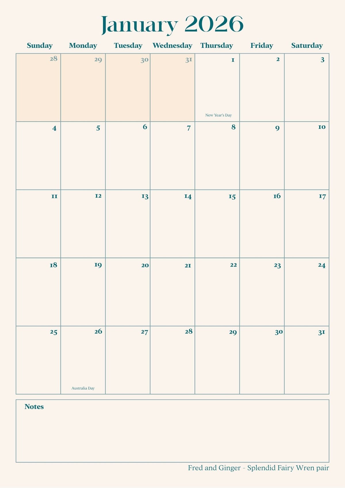 2026 Premium Art Calendar