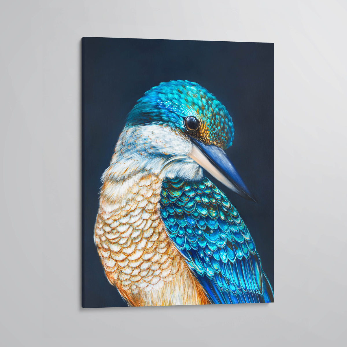 &#39;Kingsley&#39; the sacred Kingfisher canvas print