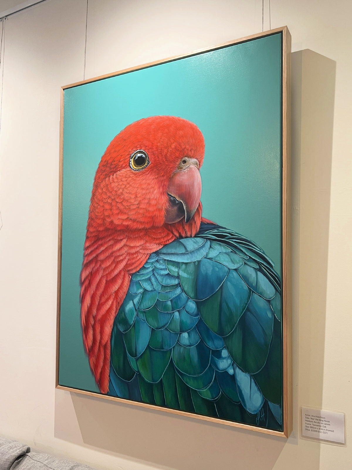 Red the King Parrot canvas print