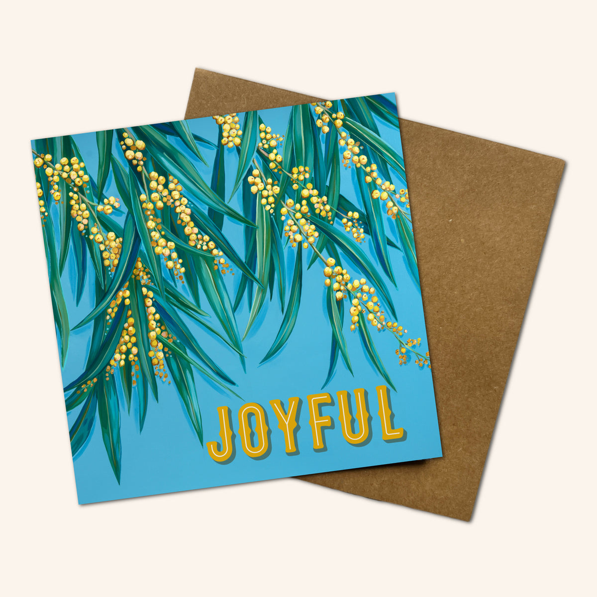 'Golden Hour' Wattle Christmas Card