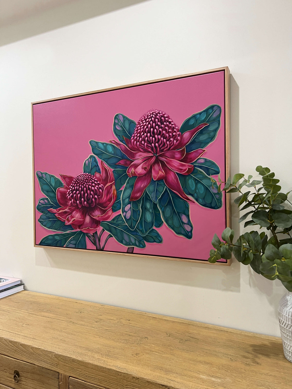 &#39;Waratah Dreams&#39; original framed artwork