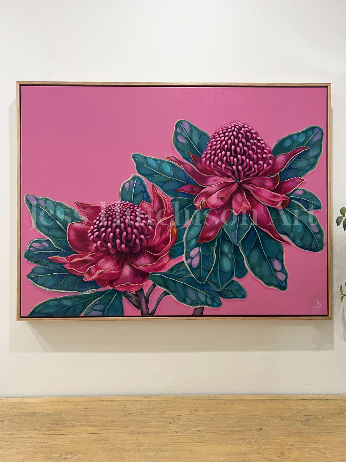 &#39;Waratah Dreams&#39; original framed artwork